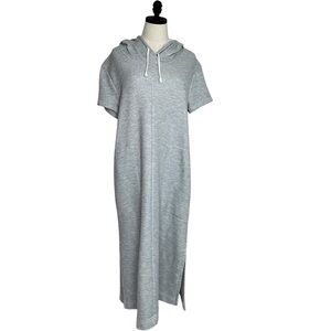 STITCHDROP Gray Short Sleeve Hooded Maxi Dress Size Large